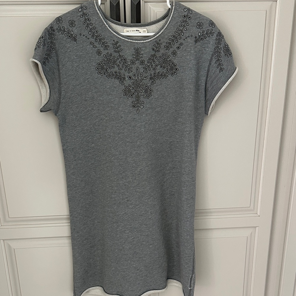 rag & bone Gray Embroidered Women's dress Small